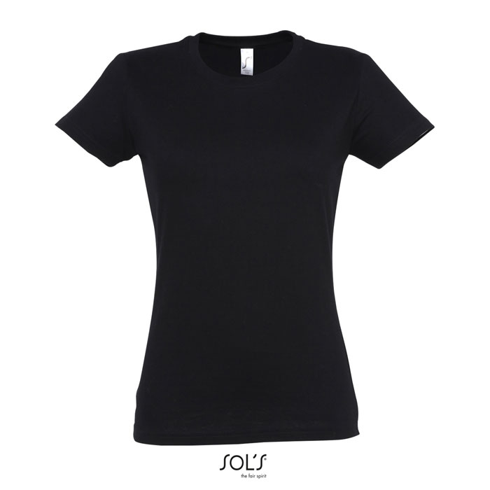 Tshirt femme publicitaire coton 190g - IMPERIAL noir profond